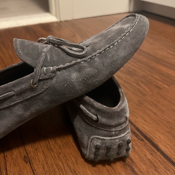 Made in Italy Gray Suede Men's Loafers - Picture 6 of 7